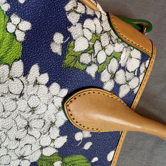 Dooney & Bourke Blue and White Hydrangea Floral Print Bag - Picture 6 of 16